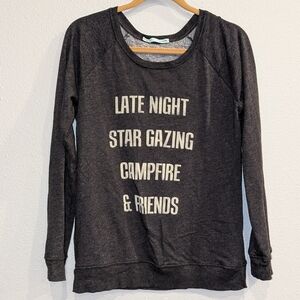 Maurice's Graphic Sweatshirt Size Medium Charcoal Gray